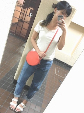 「ローポニーテール」｜じあんさん（レディース・157cm）の夏コーディネート