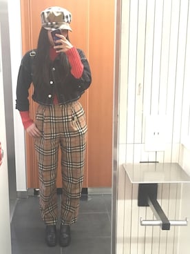 「バーバリー」｜「アイテム（その他シューズ）」を使った、じあんさん（レディース・158cm）の秋コーディネート