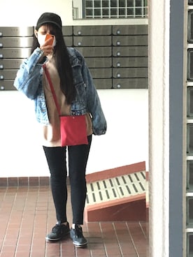 「Shelly island（シェリーアイランド）のアイテム（レギンス/スパッツ）」を使った、じあんさん（レディース・158cm）の春コーディネート