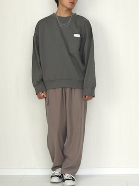 「shiki tokyo（シキトウキョウ）のアイテム（スウェット）」を使った、soar  -ソア-さん（メンズ・170cm）の秋コーディネート