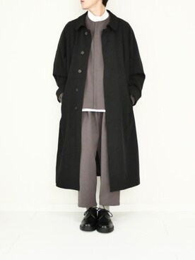「ATTACHMENT（アタッチメント）のアイテム（ノーカラージャケット）」を使った、soar  -ソア-さん（メンズ・170cm）の冬コーディネート