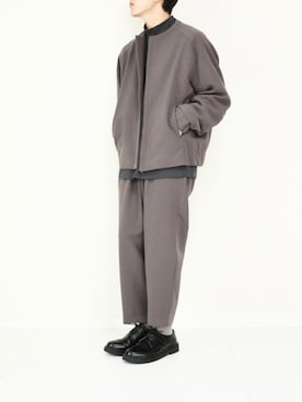 「ATTACHMENT（アタッチメント）のアイテム（ノーカラージャケット）」を使った、soar  -ソア-さん（メンズ・170cm）の冬コーディネート