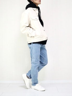 「春めきシューズ」｜「アイテム（デニムジャケット）」を使った、soar  -ソア-さん（メンズ・170cm）の春コーディネート