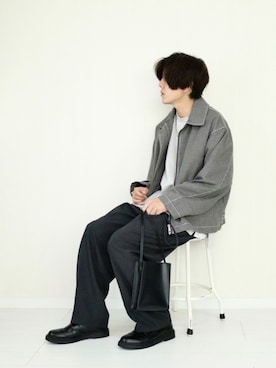 「shiki tokyo（シキトウキョウ）のアイテム（ブルゾン）」を使った、soar  -ソア-さん（メンズ・170cm）の春コーディネート