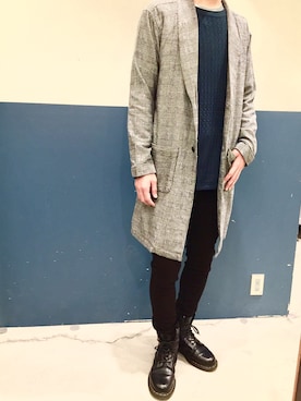 「Confirm（コンファーム）のアイテム（アンサンブル）」を使った、コンファーム・イルズ 橋本さん（メンズ・175cm）の秋コーディネート