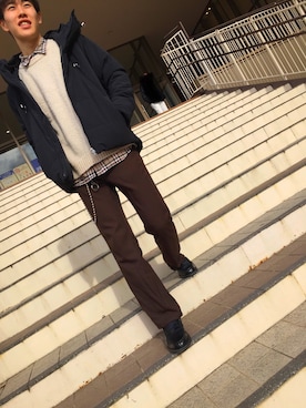 「Confirm（コンファーム）のアイテム（ブルゾン）」を使った、コンファーム・イルズ 橋本さん（メンズ・175cm）の冬コーディネート