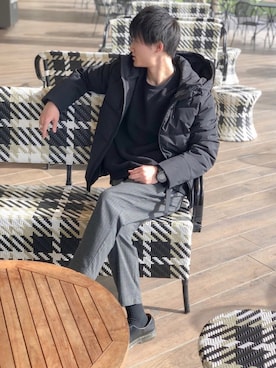 「Confirm（コンファーム）のアイテム（ブルゾン）」を使った、コンファーム・イルズ 橋本さん（メンズ・175cm）の冬コーディネート