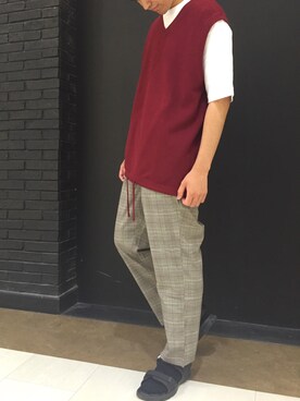 「Confirm（コンファーム）のアイテム」を使った、コンファーム・イルズ 橋本さん（メンズ・175cm）の夏コーディネート