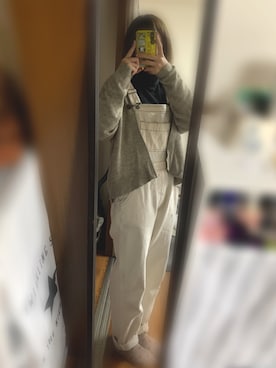 「Avail（アベイル）のアイテム（サロペット/オーバーオール）」を使った、Asuka*さん（レディース・156cm）の冬コーディネート