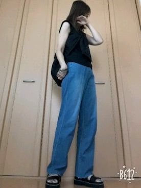 「AMERI」｜「アイテム（その他）」を使った、.A.さん（レディース・162cm）の夏コーディネート