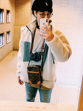 「patagonia」｜「アイテム（ハンチング/ベレー帽）」を使った、しーたけさん（メンズ・176cm）の冬コーディネート