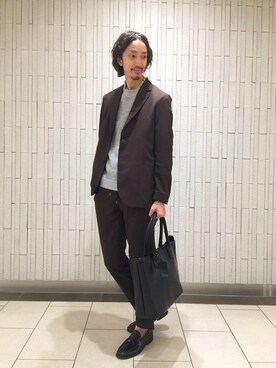 「#秋コーデ」｜「アイテム（ジャケット/アウター）」を使った、安達さん（メンズ・175cm）の秋コーディネート