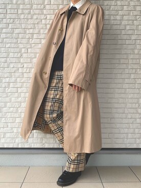 「アイテム（ステンカラーコート）」を使った、mello👻さん（メンズ・167cm・20代）の秋コーディネート