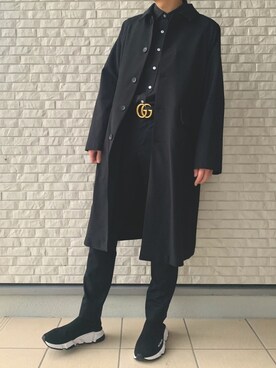 「アイテム（ステンカラーコート）」を使った、mello👻さん（メンズ・167cm・20代）の秋コーディネート