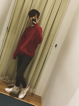 「SEVENDAYS=SUNDAY（セブンデイズサンデイ）のアイテム（スウェット）」を使った、Toshikiさん（メンズ・167cm）の秋コーディネート