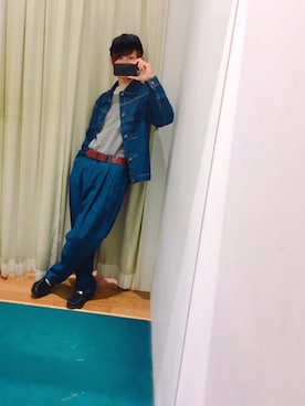 「SEVENDAYS=SUNDAY（セブンデイズサンデイ）のアイテム（デニムジャケット）」を使った、Toshikiさん（メンズ・167cm）の秋コーディネート