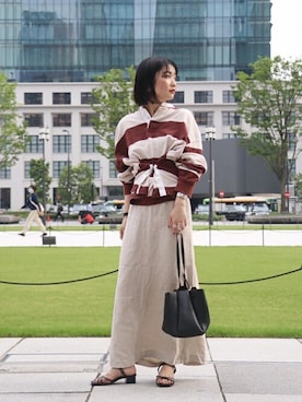 「cache cache（カシュ カシュ）のアイテム」を使った、Namiさん（レディース・157cm）の夏コーディネート