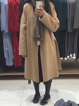 「アイテム（ダッフルコート）」を使った、zddさん（レディース・165cm・10代）の冬コーディネート