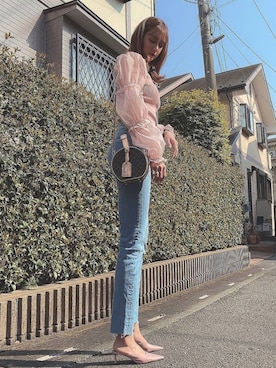 「シースルーニット」｜Mei さん（レディース・160cm）の春コーディネート
