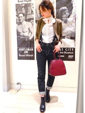 「アイテム（サスペンダー）」を使った、shinjukuodakyuさん（レディース・160cm）の夏コーディネート