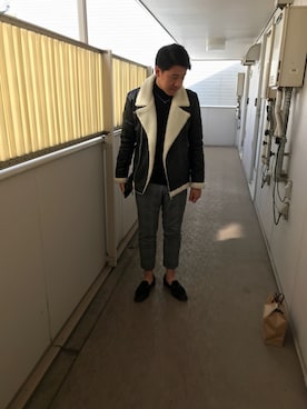 「DOWBL（ダブル）のアイテム（ジャケット/アウター）」を使った、マツさん（メンズ・170cm）の春コーディネート