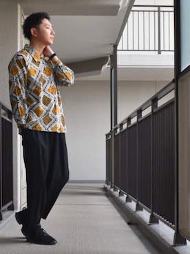 「レディース」｜「アイテム（スラックス）」を使った、TAKUさん（メンズ・174cm）の夏コーディネート