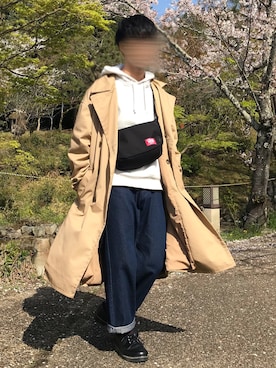 「Confirm（コンファーム）のアイテム（トレンチコート）」を使った、だいちゃんさん（メンズ・171cm）の春コーディネート