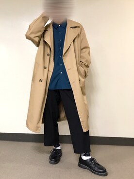 「Confirm（コンファーム）のアイテム（トレンチコート）」を使った、だいちゃんさん（メンズ・171cm）の春コーディネート