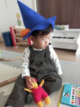 「ハロウィン」｜「アイテム（サロペット/オーバーオール）」を使った、akikiさん（キッズ・80cm）の秋コーディネート
