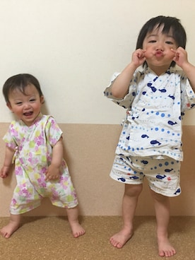 「MIKI HOUSE（ミキハウス）のアイテム（浴衣）」を使った、megumicchi__さん（キッズ・90cm）の春コーディネート