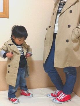 「chocol raffine robe（ショコラフィネローブ）のアイテム（ジャケット/アウター）」を使った、megumicchi__さん（キッズ・90cm）の冬コーディネート