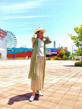 「シアーシャツワンピース」｜AMECOさん（レディース・168cm）の春コーディネート