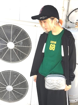 「金髪」｜「アイテム（ブルゾン）」を使った、す:Dさん（レディース・155cm）の春コーディネート
