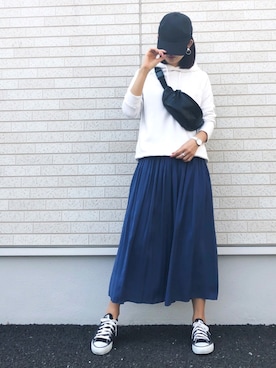 「Daniel Wellington（ダニエルウェリントン）の販売終了 クラシックペティット ボンダイ 32mm（アナログ腕時計）」を使った、NOAさん（レディース・165cm）の春コーディネート