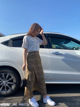 「ロンクスカート」｜お芋さん（レディース・156cm）の春コーディネート