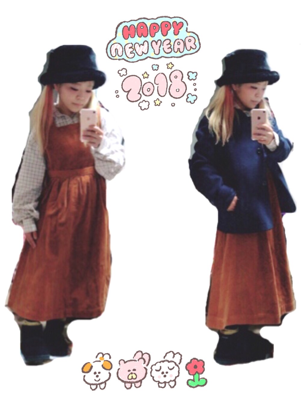 「merry jenny、SPINNS、PANAMABOY、低身長、ehka sopo」｜「SPINNSのアイテム（ワンピース/ドレス、ブラウン系）」を使った、amiさん（レディース・145cm）の冬コーディネートの1枚目の写真