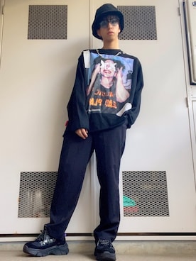 「NERDY（ノルディ）のアイテム（シューズ）」を使った、大関司さん（メンズ・170cm）の春コーディネート