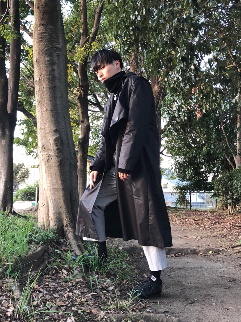 「l4l、はじめまして、WEAR初心者、WEARBOOKエントリー」｜「ANOTHERYOUTHのアイテム（ネックレス、シルバー系）」を使った、大 地さん（メンズ・176cm）の春コーディネートの1枚目の写真