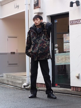 「BLACK COMME des GARÇONS」｜「アイテム（ジャケット/アウター）」を使った、大 地さん（メンズ・176cm）の春コーディネート