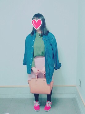 「お買い物」｜「アイテム（ハンドバッグ）」を使った、◈ yurinko ◈さん（レディース・157cm）の冬コーディネート