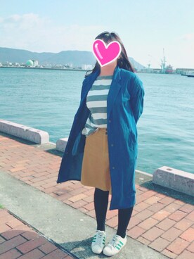 「海」｜「アイテム（チェスターコート）」を使った、◈ yurinko ◈さん（レディース・157cm）の冬コーディネート
