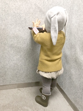 「こども ビームス（コドモビームス）のアイテム（レインシューズ）」を使った、YUKI☻໊*೨⋆*✩さん（キッズ・80cm）の秋コーディネート