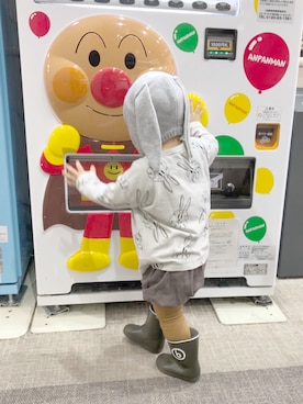 「こども ビームス（コドモビームス）のアイテム（レインシューズ）」を使った、YUKI☻໊*೨⋆*✩さん（キッズ・80cm）の秋コーディネート