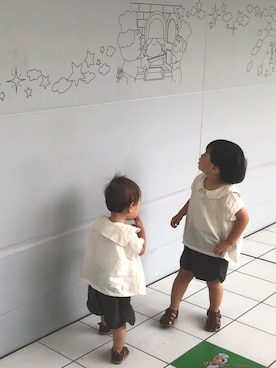 「兄弟お揃い」｜YUKI☻໊*೨⋆*✩さん（キッズ・90cm）の夏コーディネート