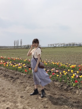 「RUBY AND YOU」｜AMOさん（レディース・167cm）の春コーディネート