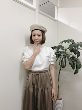 「RUBY AND YOU（ルビーアンドユー）のアイテム（トップス）」を使った、AMOさん（レディース・167cm）の春コーディネート