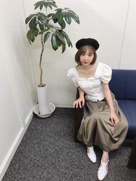 「RUBY AND YOU（ルビーアンドユー）のアイテム（トップス）」を使った、AMOさん（レディース・167cm）の春コーディネート