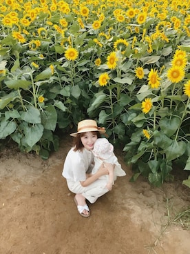 「merrier BEAMS（メリアビームス）のアイテム」を使った、AMOさん（レディース・167cm）の夏コーディネート