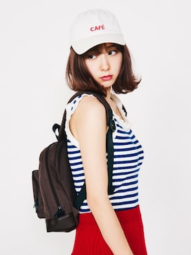 「RUBY AND YOU（ルビーアンドユー）のアイテム（バックパック/リュック）」を使った、AMOさん（レディース・167cm）の春コーディネート