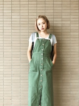 「RUBY AND YOU（ルビーアンドユー）のアイテム（バックパック/リュック）」を使った、AMOさん（レディース・168cm）の秋コーディネート